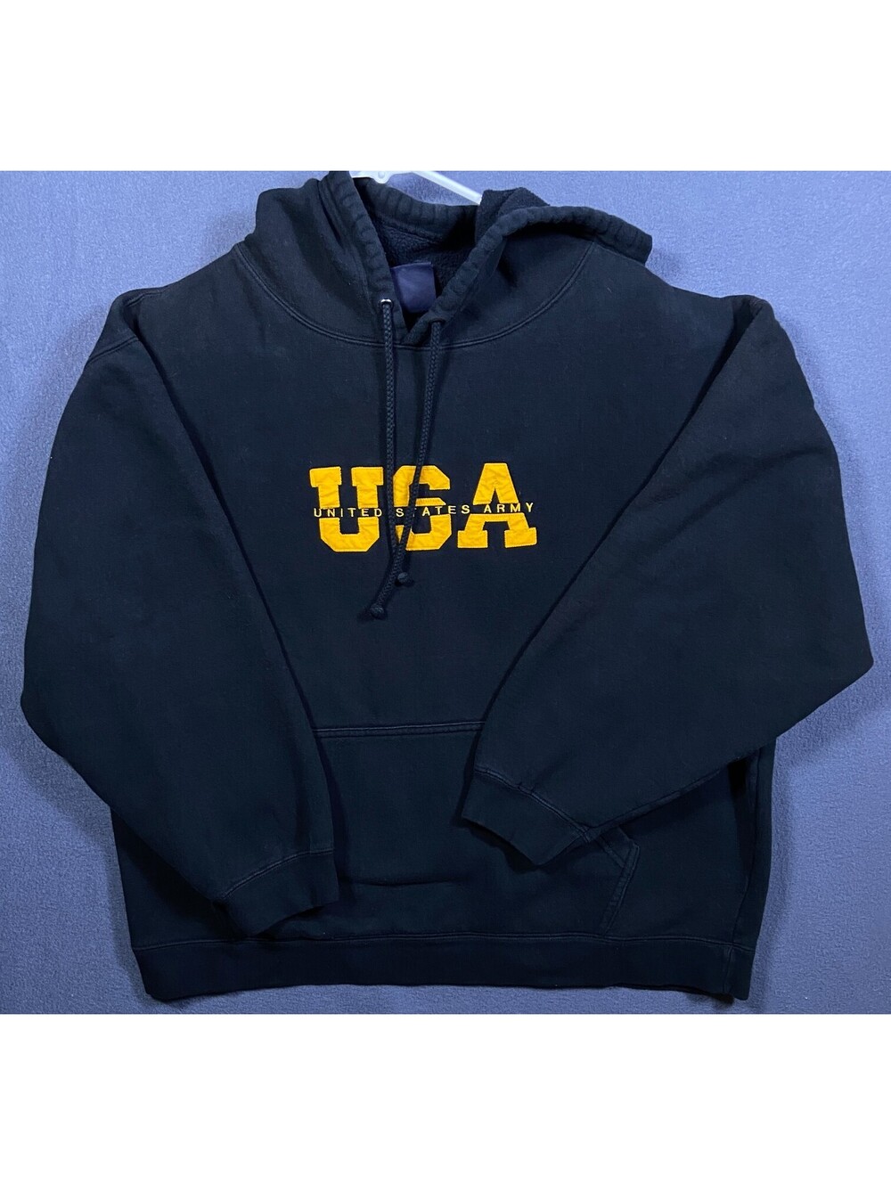 Oarsman U.S. Army Stitch Embroidered Pullover Hoodie Men's XL Heavyweight EUC!